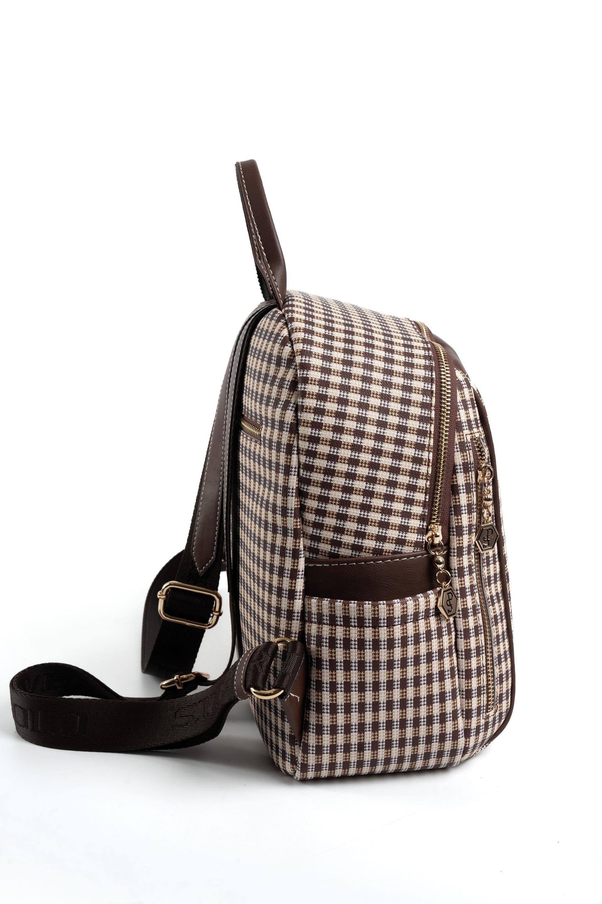 Silver & Polo Kahve Sarı - Kahve SP906 Kadın Sırt Çantası