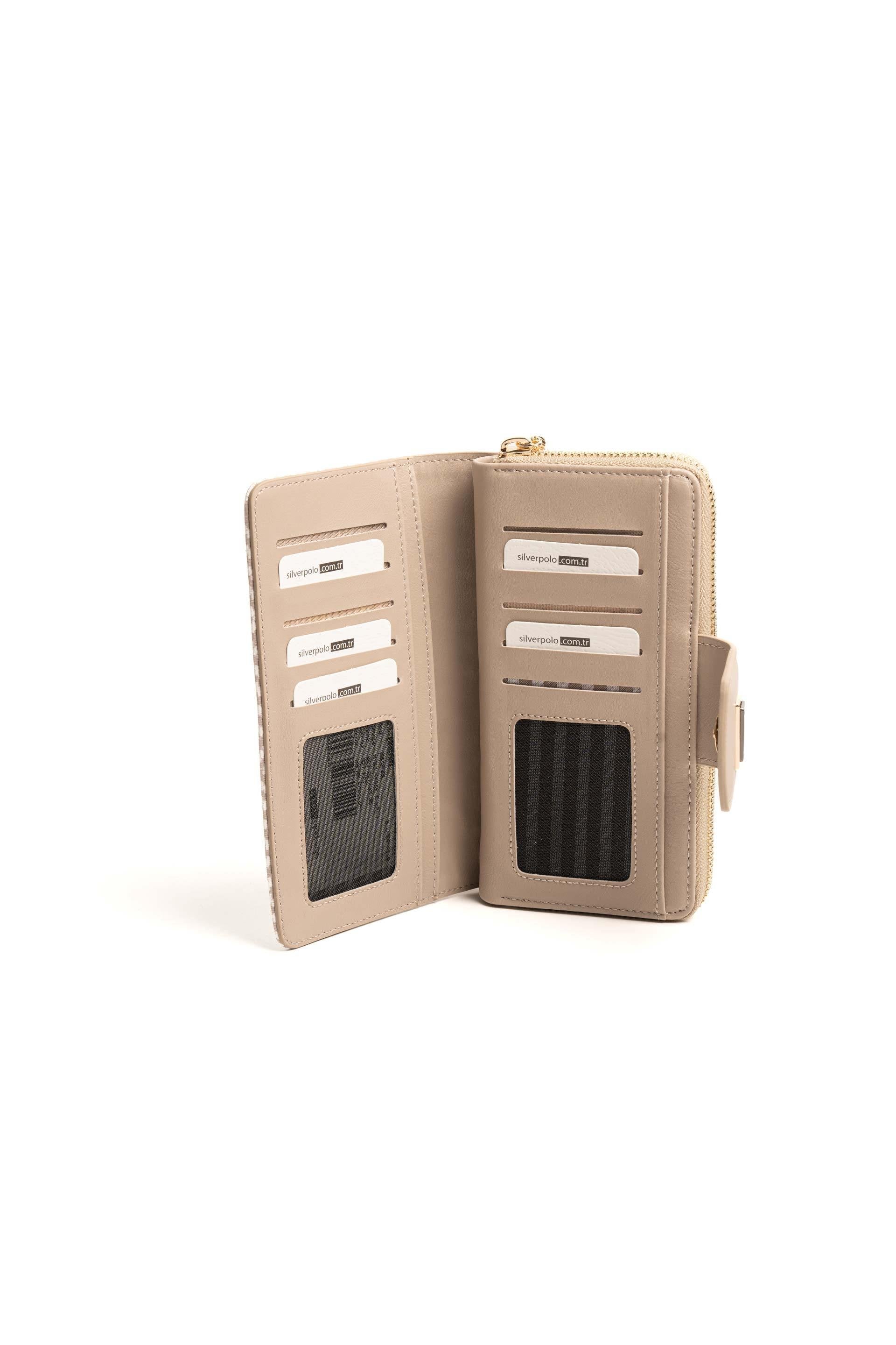 Silver & Polo Bej - Kum SP928 Kadın Cüzdan & Kartlık