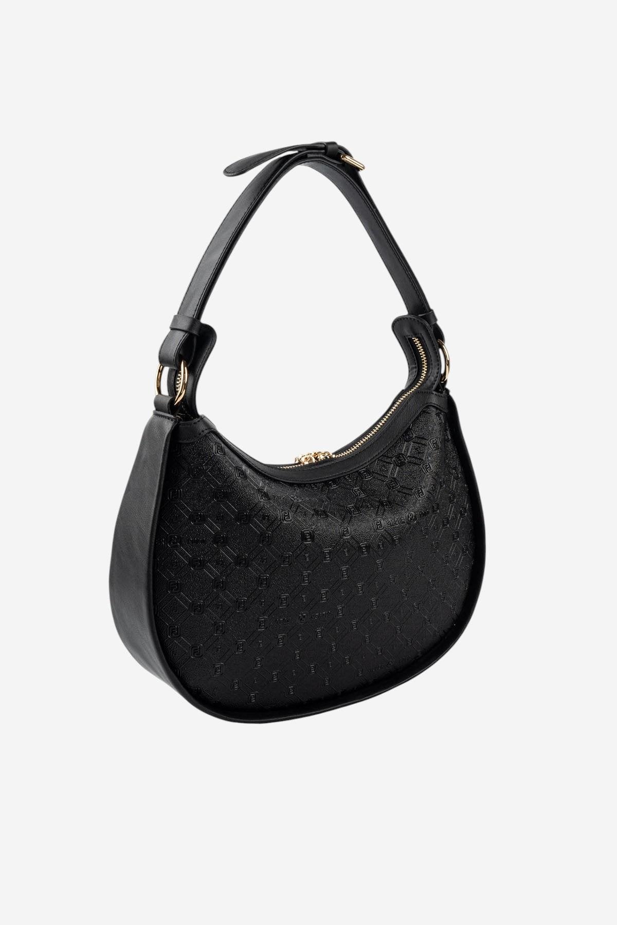 Silver & Polo SP1263 Kadın Omuz Çantası Logolu Siyah