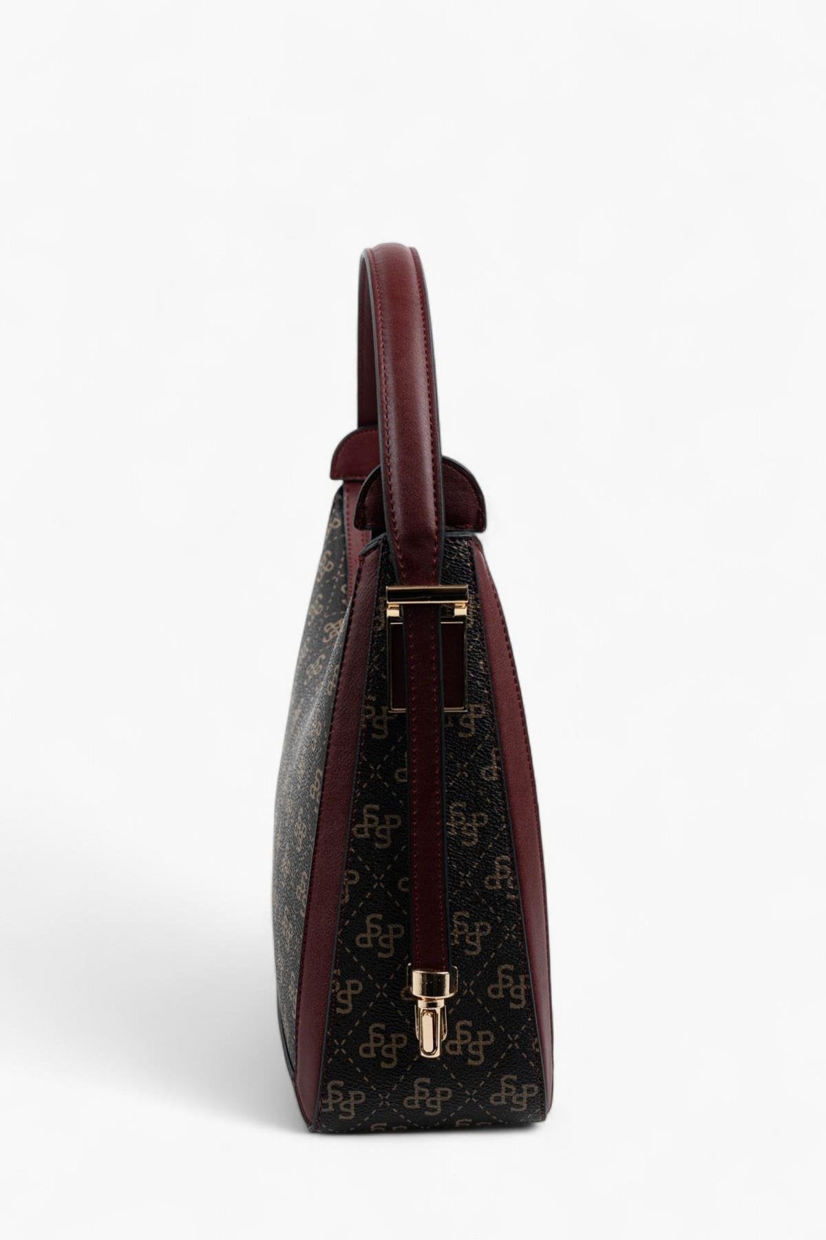 Silver & Polo Kahve Sarı - Bordo SP1187 Omuz Çantası