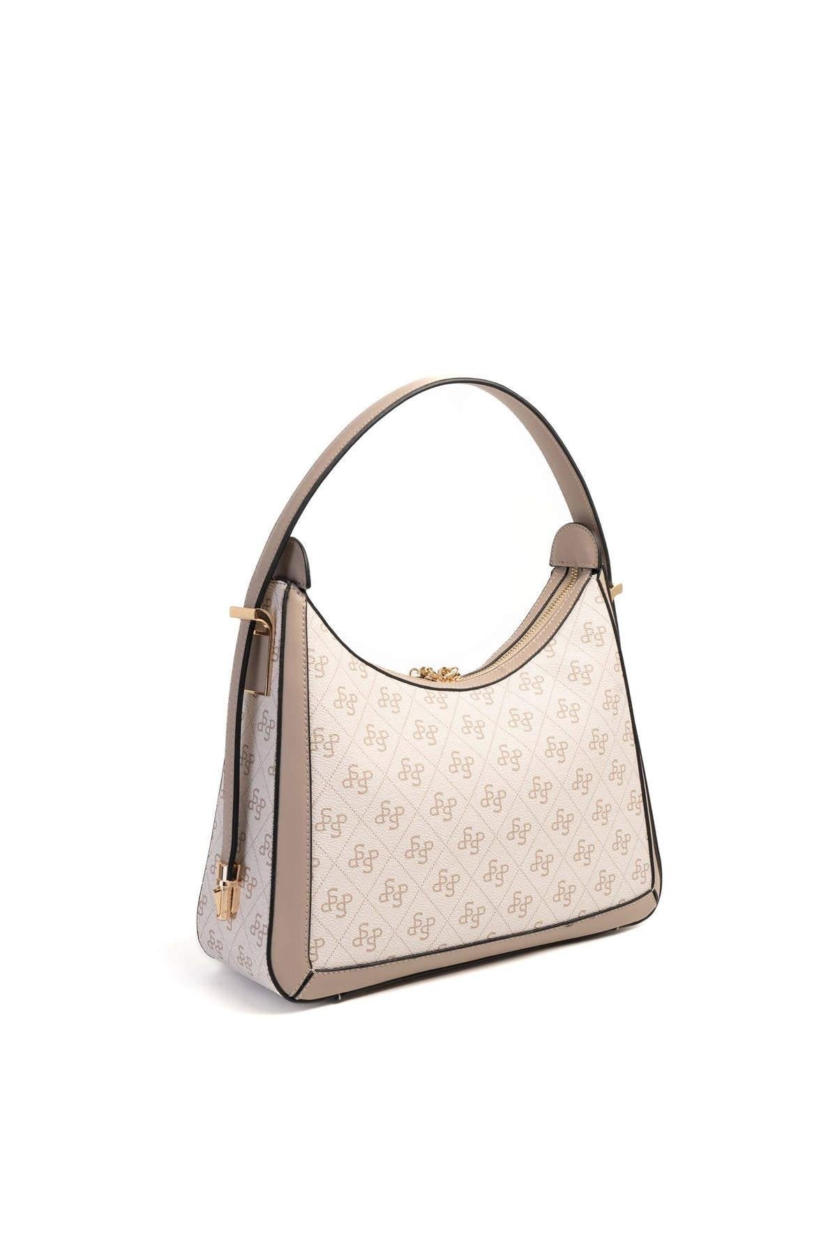 Silver & Polo Bej - Kum SP1187 Kadın Omuz Çantası