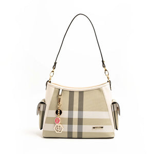 Silver & Polo A.Yeşil - Kemik SP1183 Kadın Omuz Çantası