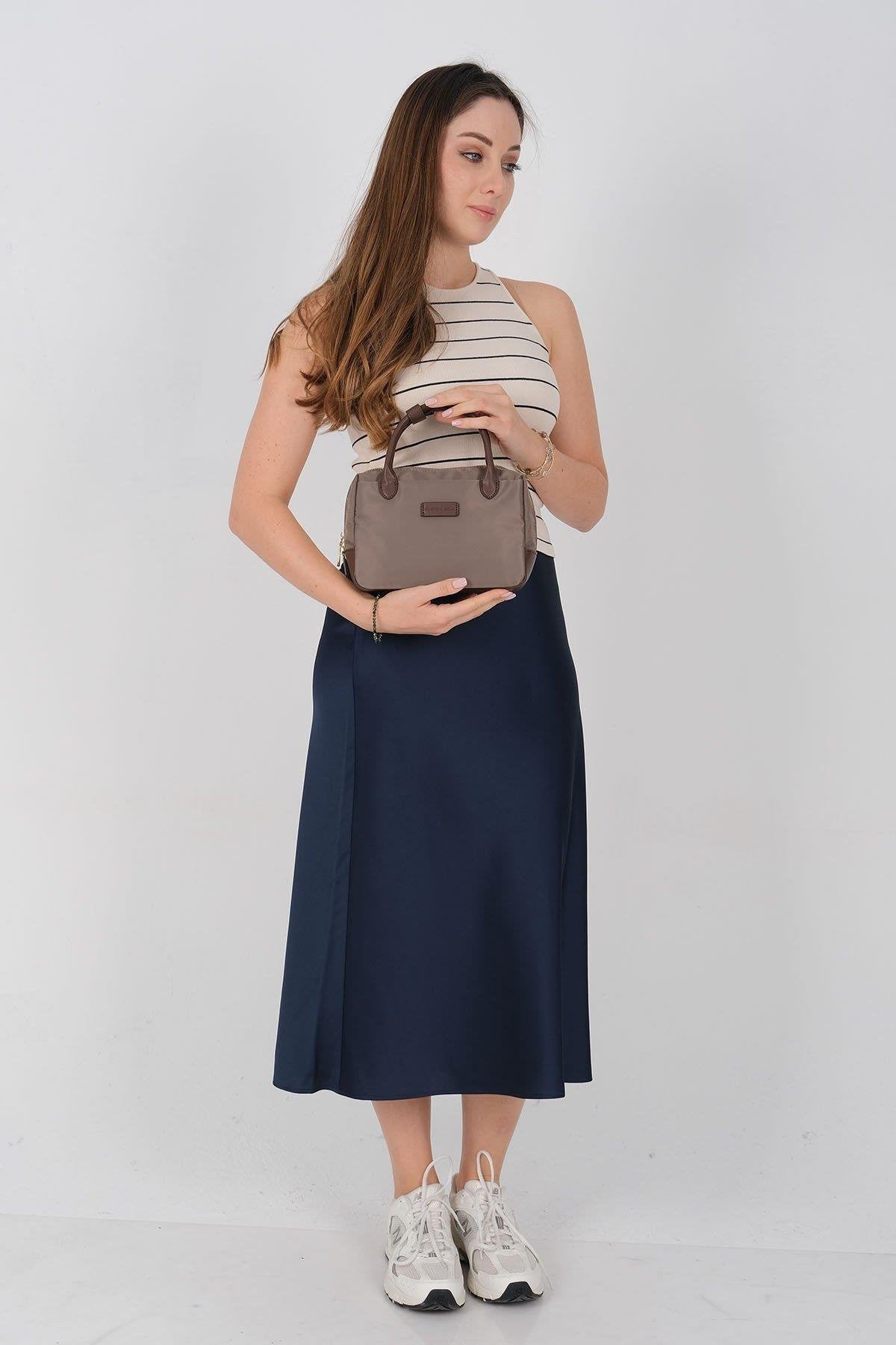 Silver & Polo SP1224 Kadın El Çantası Kum-Kahve