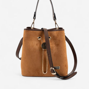 Silver & Polo SP967 Kadın Çapraz Çanta Süet Taba-Kahve