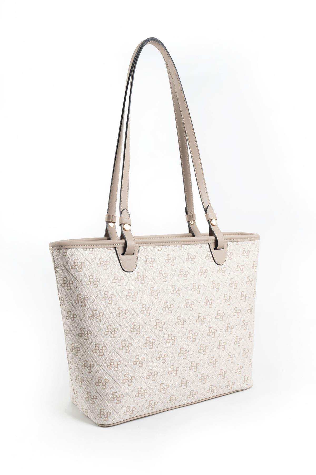 Silver & Polo Bej - Kum SP1204 Kadın Omuz Çantası