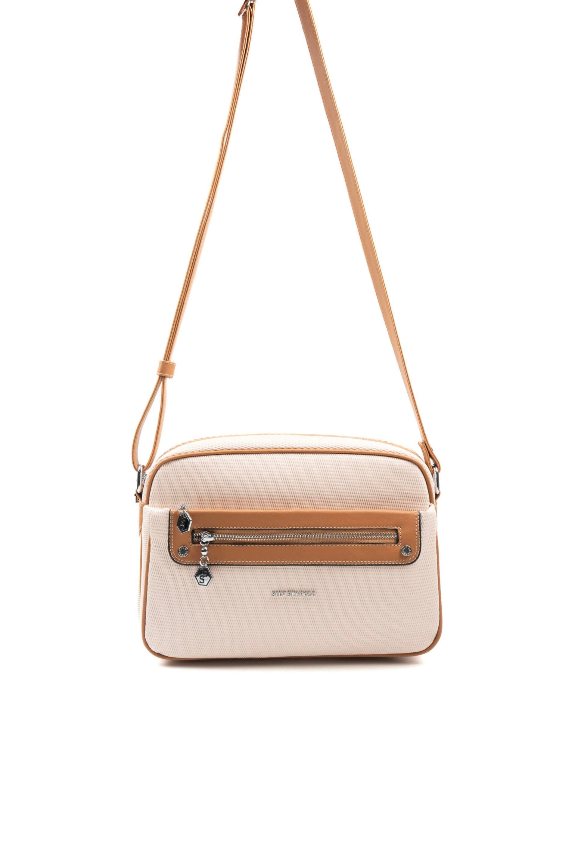 Silver & Polo Bej - A.Taba SP753 Kadın Çapraz Çanta