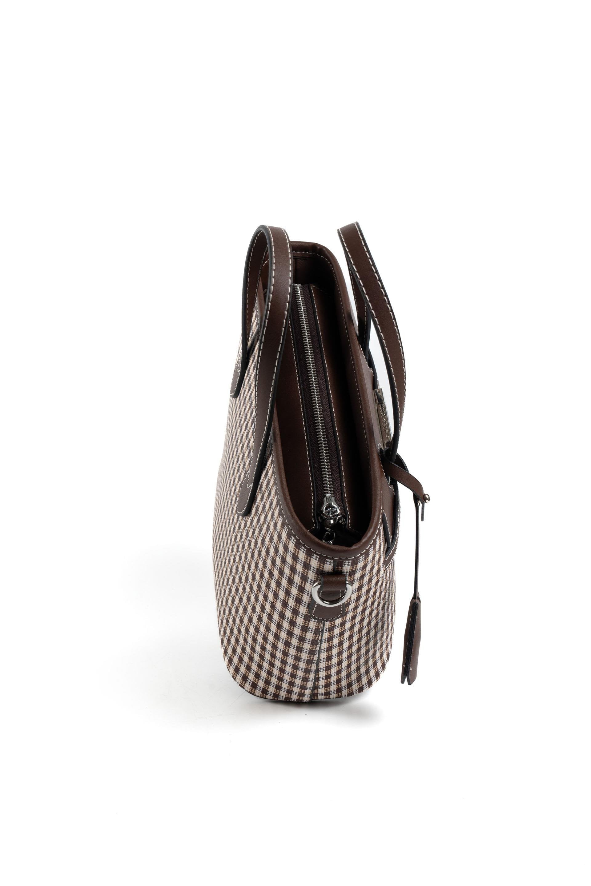 Silver & Polo Kahve Sarı - Kahve SP1185 Kadın El Çantası