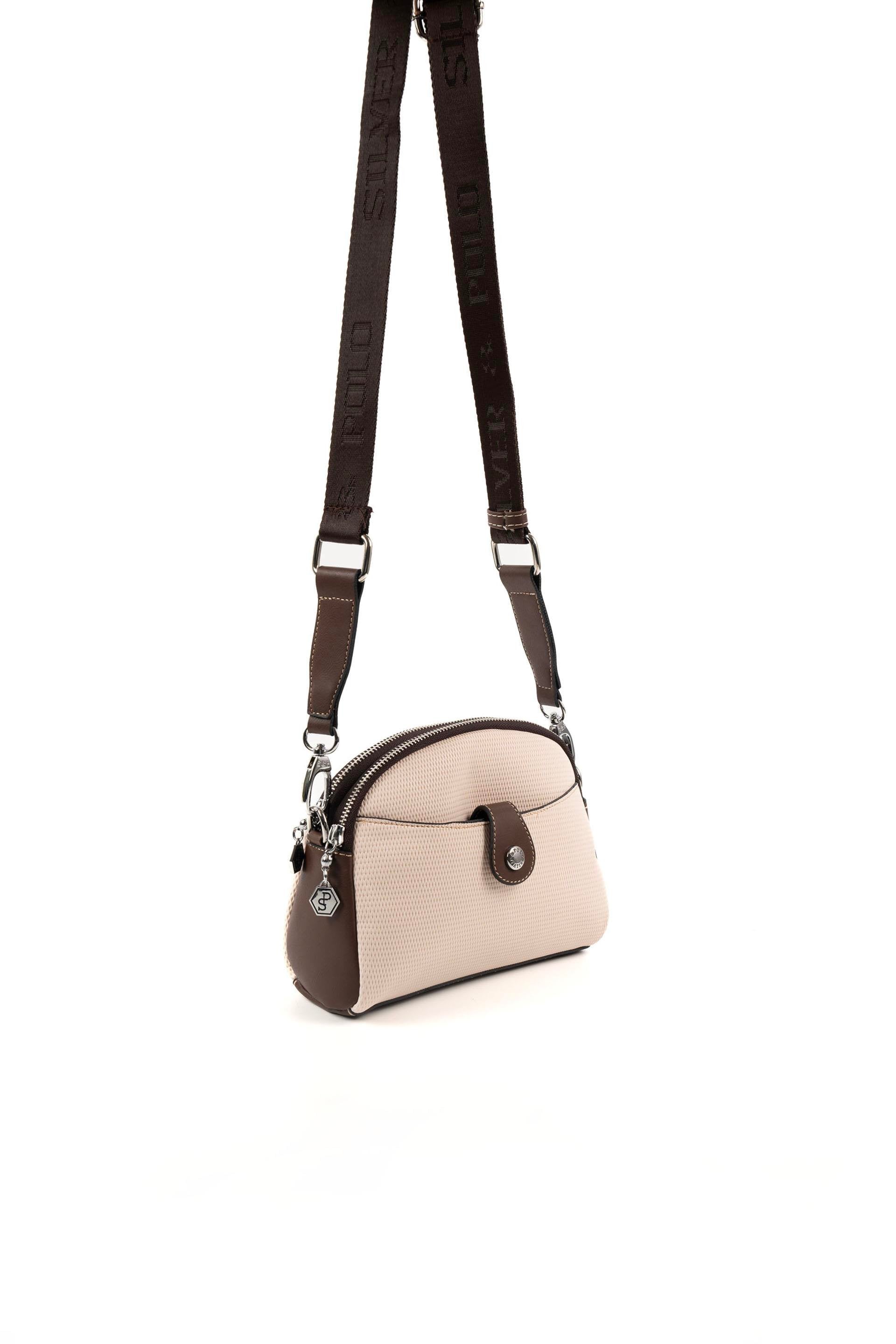 Silver & Polo Bej - Kahve SP1144 Kadın Çapraz Çanta