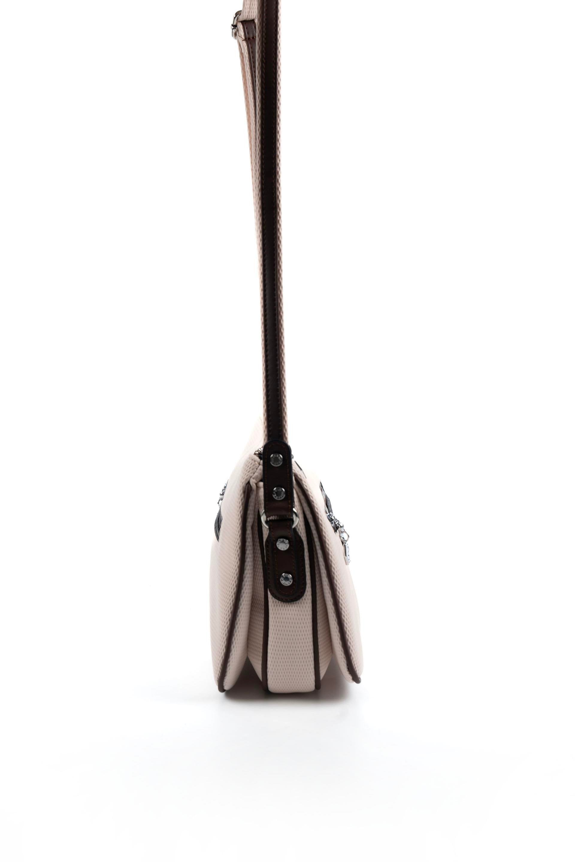 Silver & Polo Bej - Kahve SP818 Kadın Çapraz Çanta