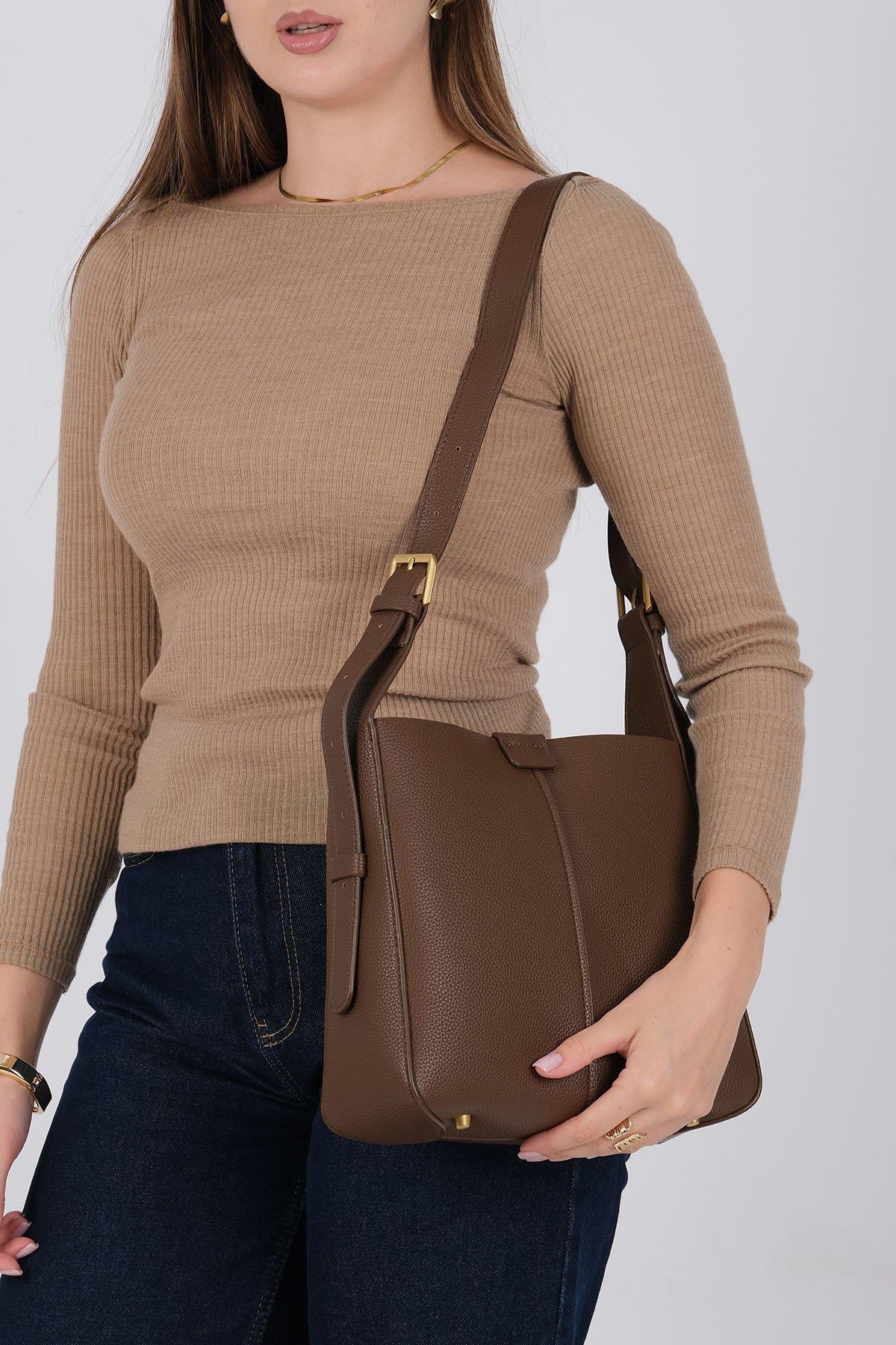Silver & Polo SP1249 Kadın Omuz Çantası Kahve