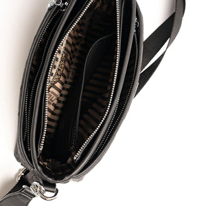 Silver & Polo Kahve Sarı - Bordo SP1184 Kadın Çapraz Çanta