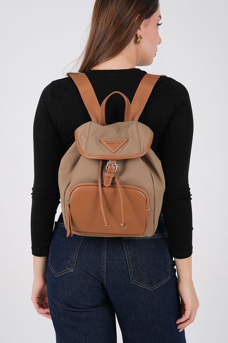 Silver & Polo SP1231 Kadın Sırt Çantası Vizon-Taba