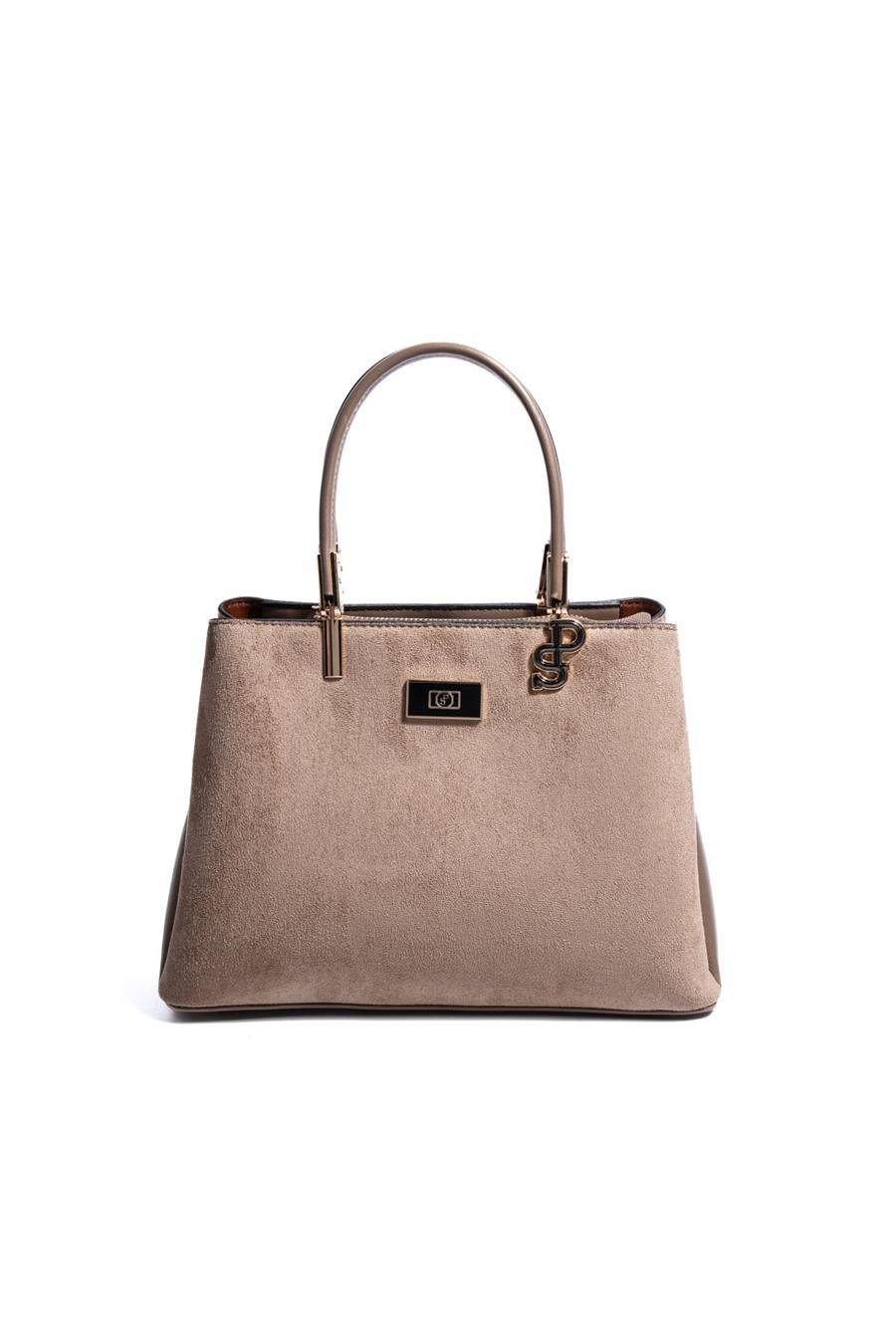 Silver & Polo SP1098 Kadın El Çantası Süet Vizon