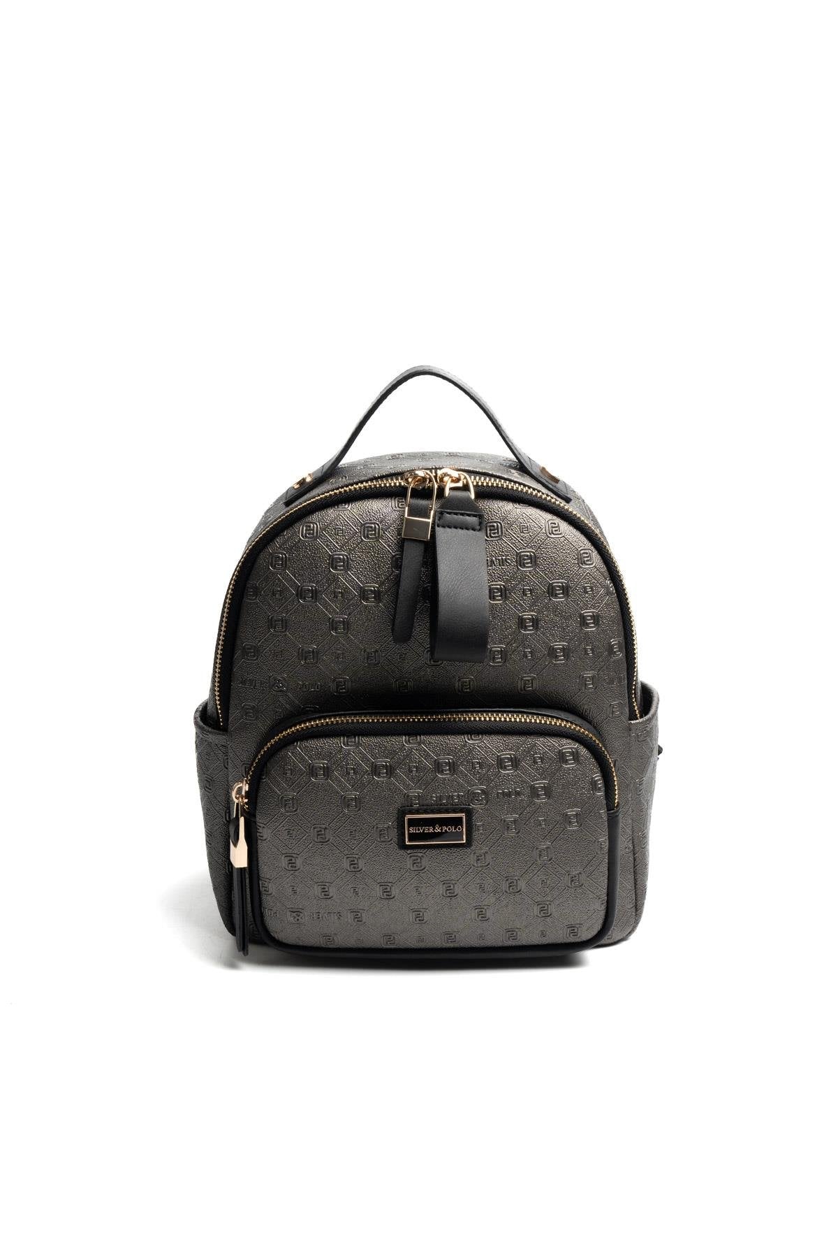 Silver & Polo Platin - Siyah SP1130 Kadın Sırt Çantası