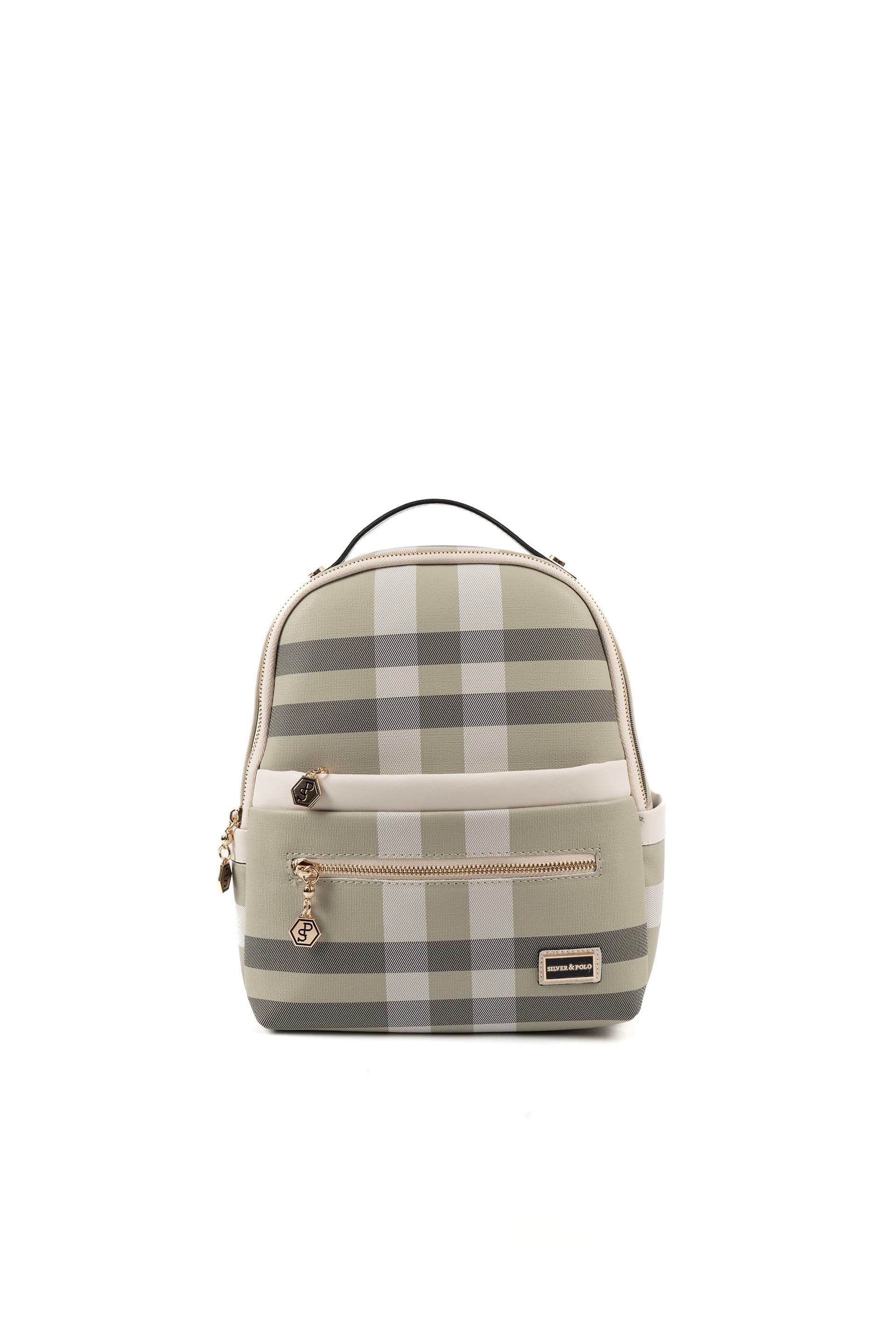 Silver & Polo A.Yeşil - Kemik SP1061 Kadın Sırt Çantası