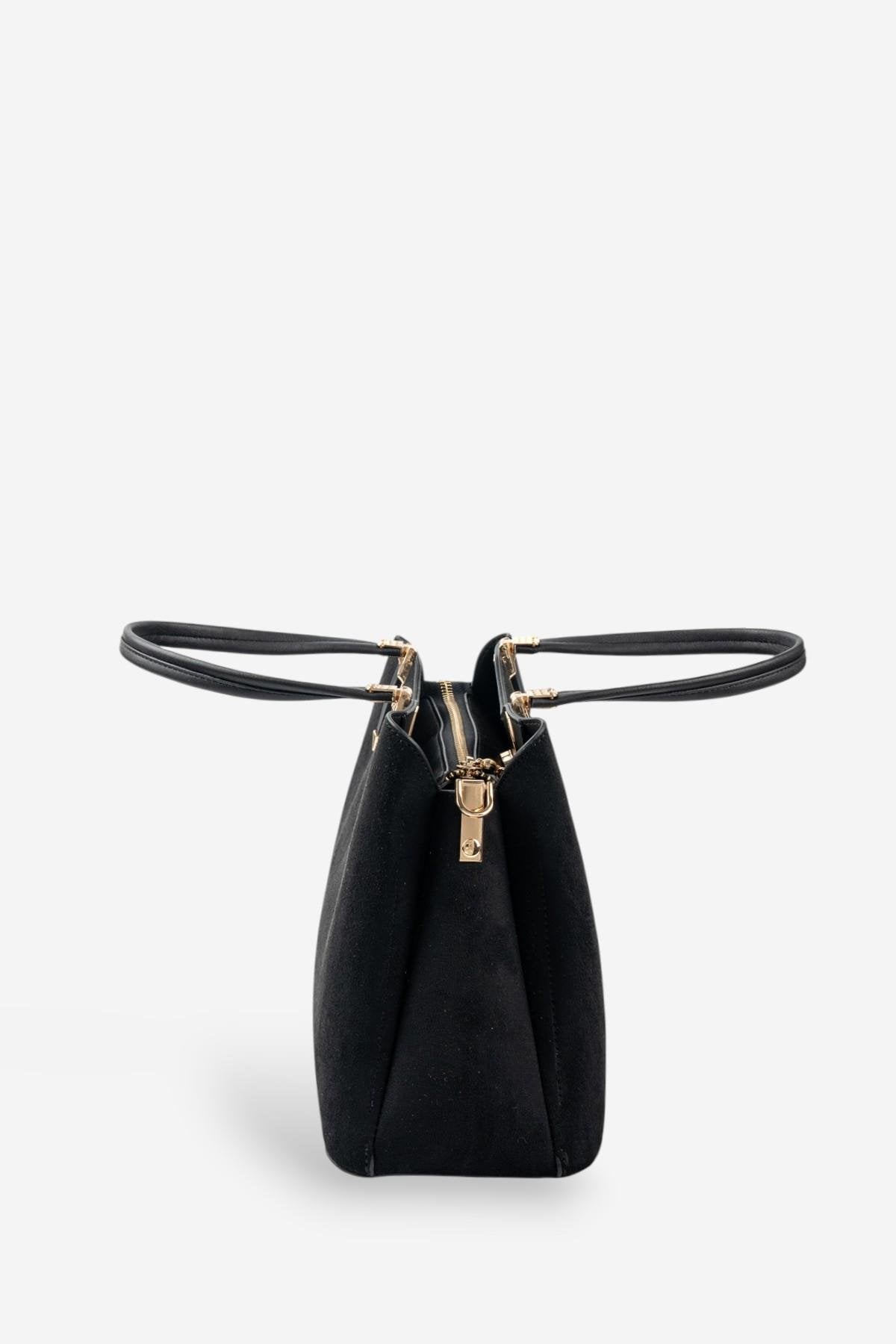 Silver & Polo SP1205 Kadın El Çantası Süet Siyah