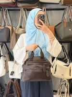 Nas Bag Kahve Çok Bölmeli & Askılı Spor Şık Omuz Çantası Fonksiyonel & Modern Günlük Çanta - 869