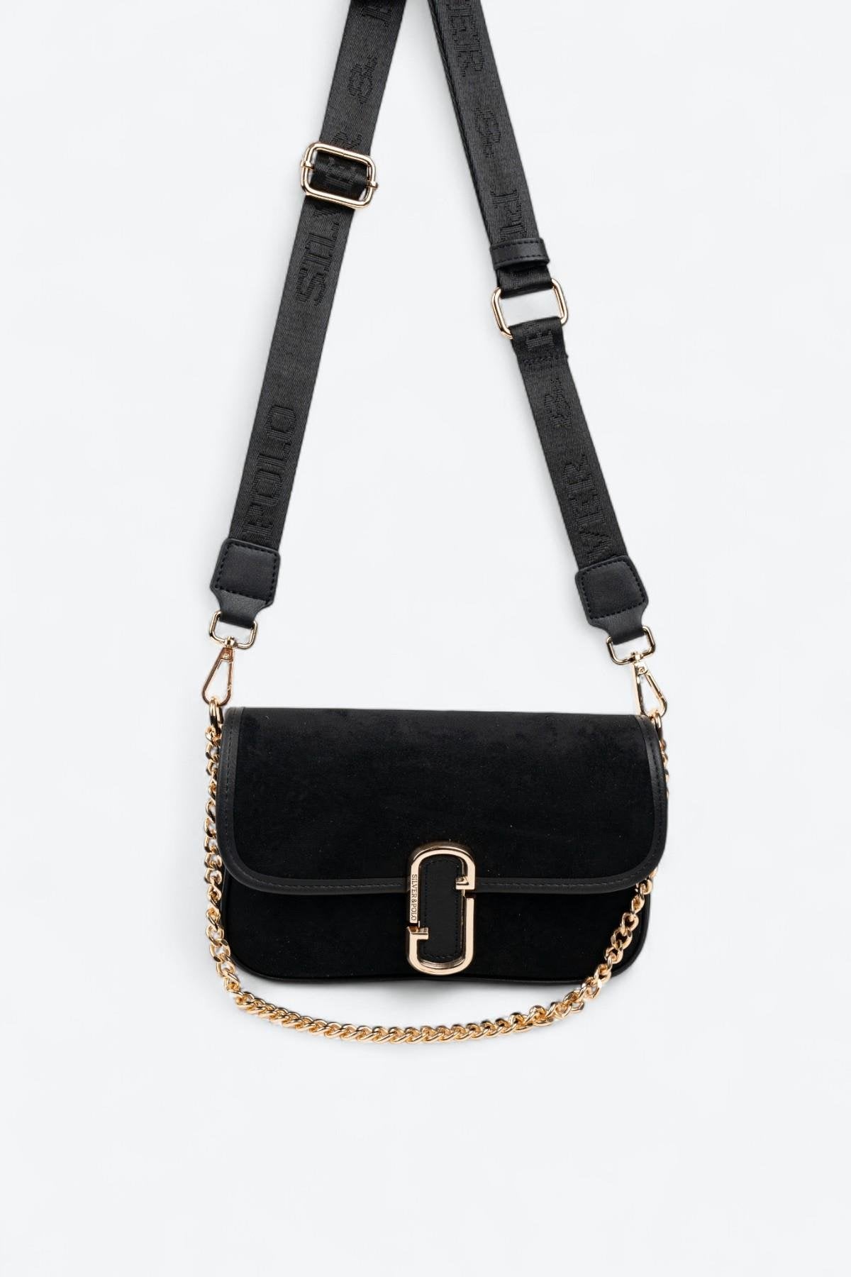 Silver & Polo SP1171 Kadın Omuz Çantası Süet Siyah