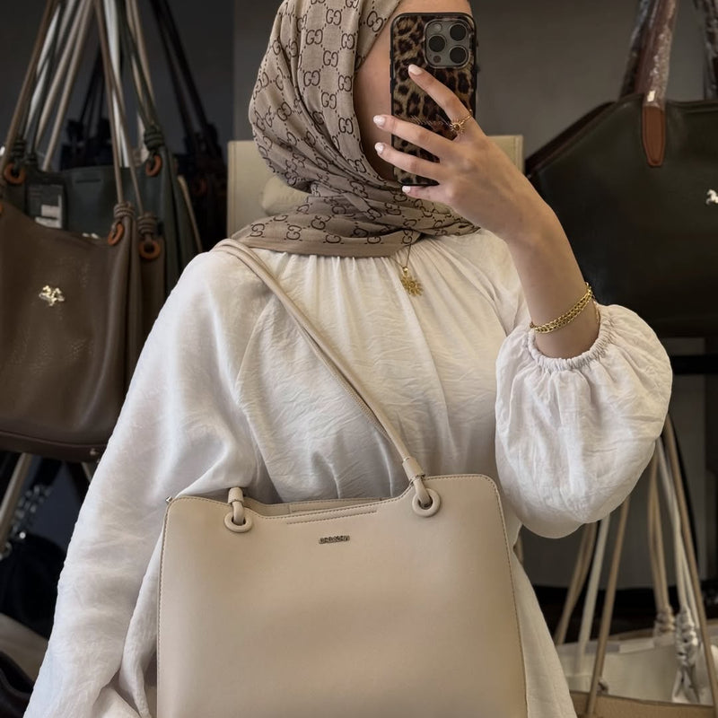 Nas Bag Klasik 3 Bölmeli Kadın Omuz Çantası - 1540 - 4