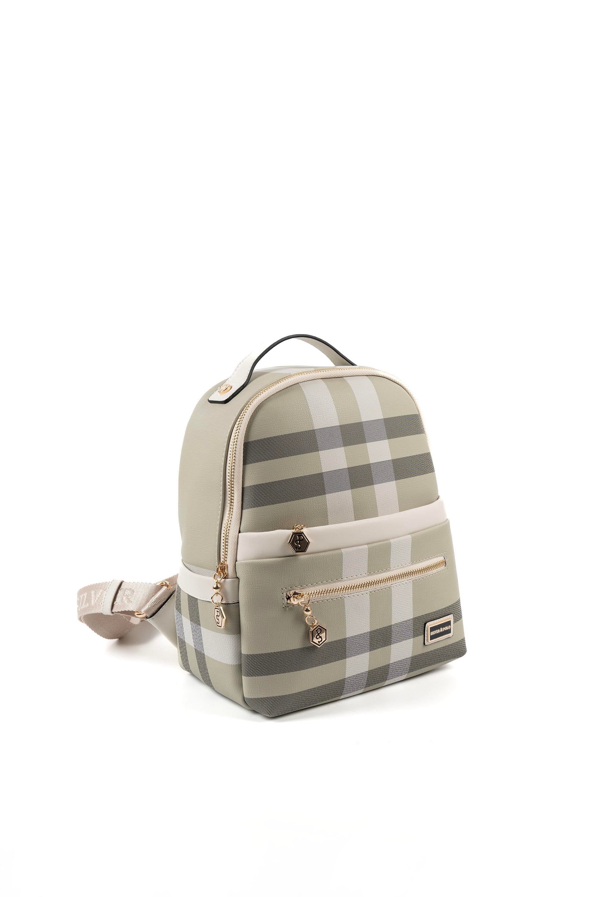 Silver & Polo A.Yeşil - Kemik SP1061 Kadın Sırt Çantası