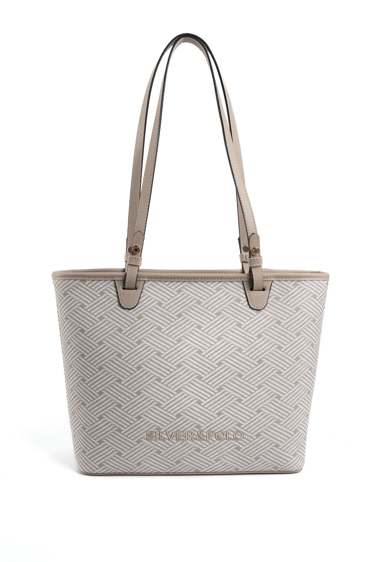 Silver & Polo Bej - Kum SP1204 Kadın Omuz Çantası