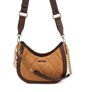 Silver & Polo SP1168 Kadın Omuz Çantası Süet Taba-Kahve