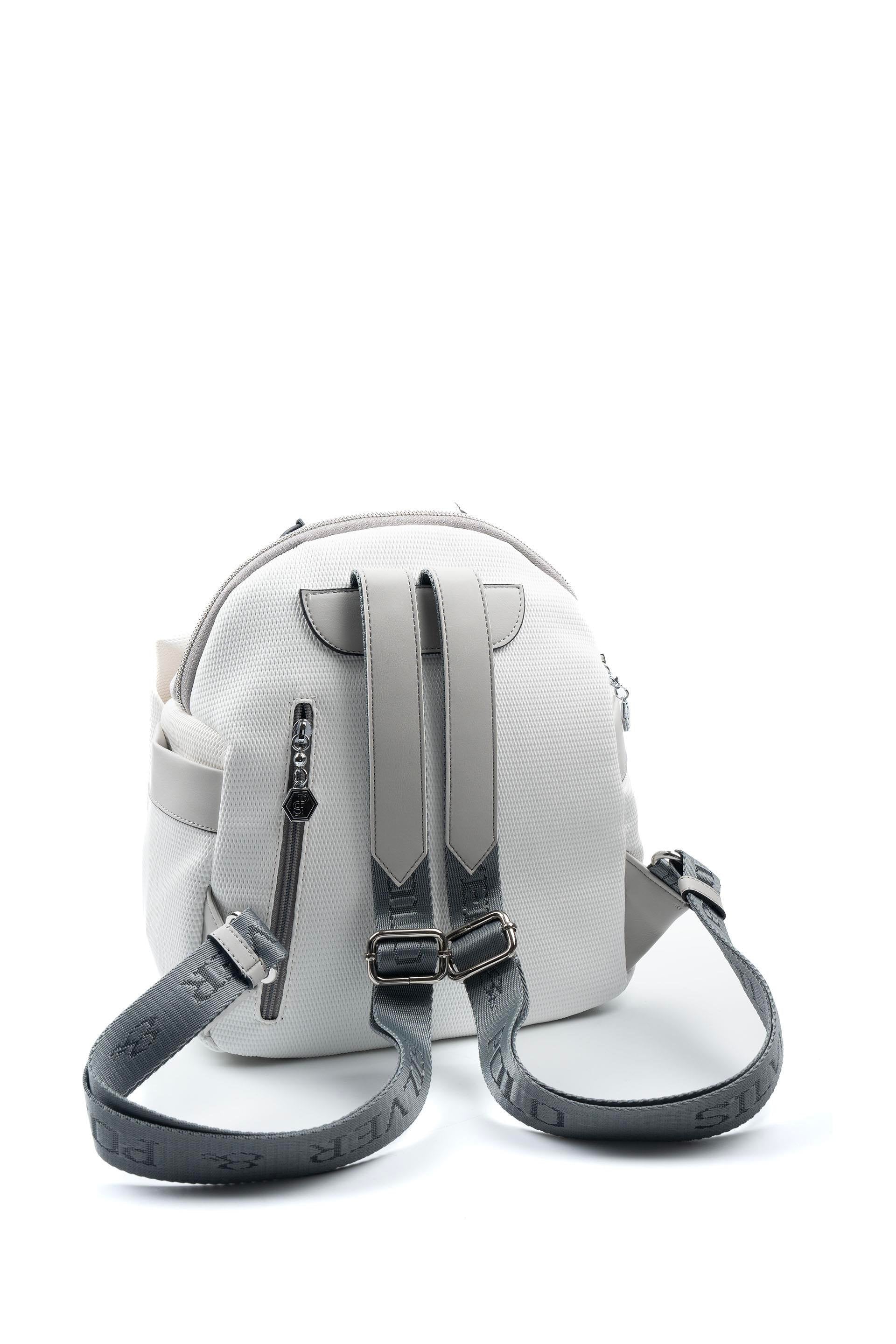 Silver & Polo Beyaz - A.gri SP771 Kadın Sırt Çantası