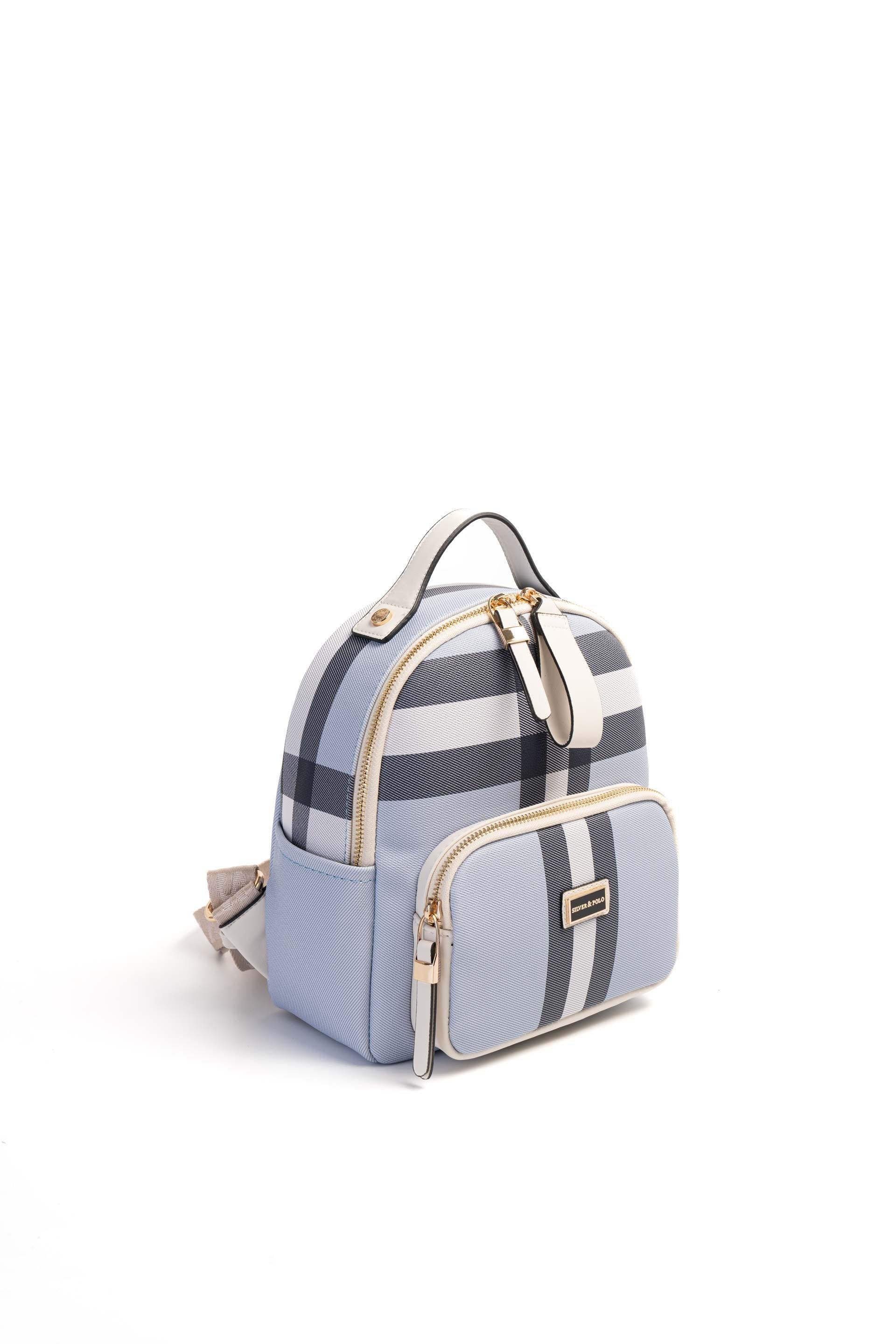 Silver & Polo Mavi - Kemik SP1130 Kadın Sırt Çantası