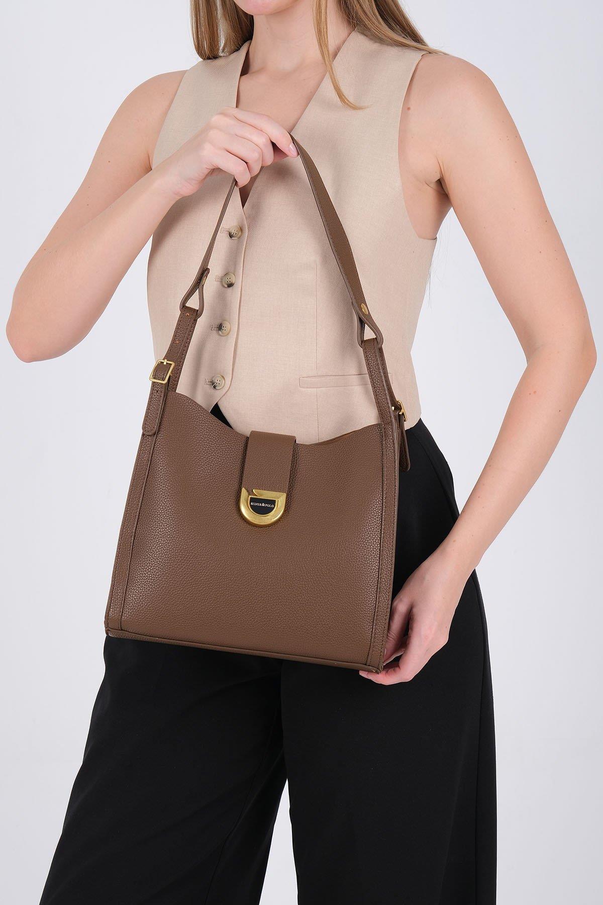 Silver & Polo SP1242 Kadın Omuz Çantası Kahve