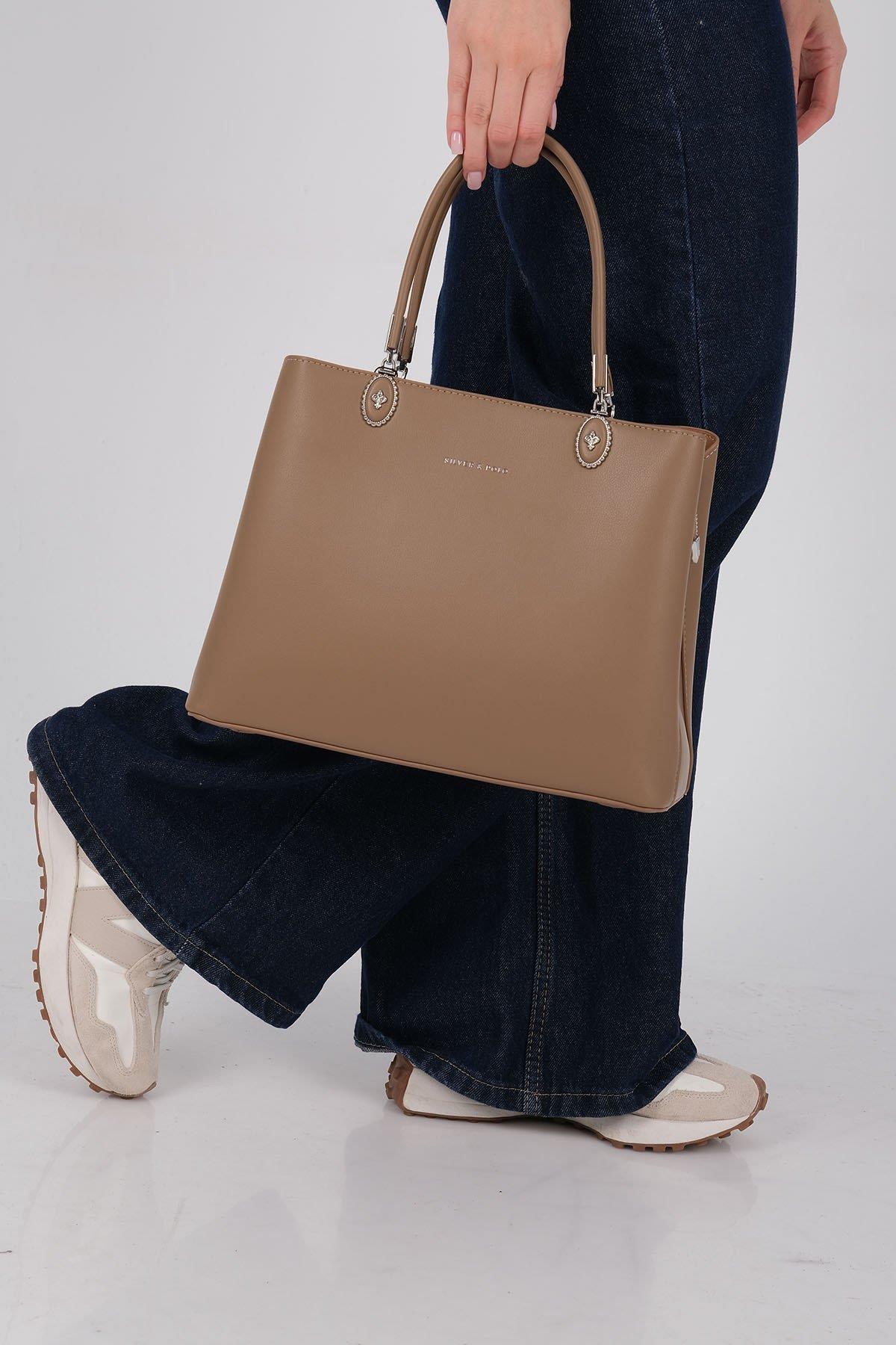 Silver & Polo SP1234 Kadın El Çantası Bej