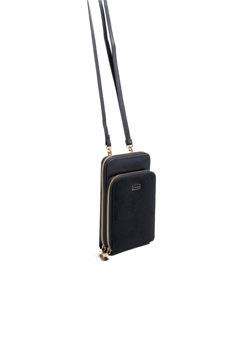 Silver & Polo SP1011 Kadın Telefon Çantası Süet Siyah