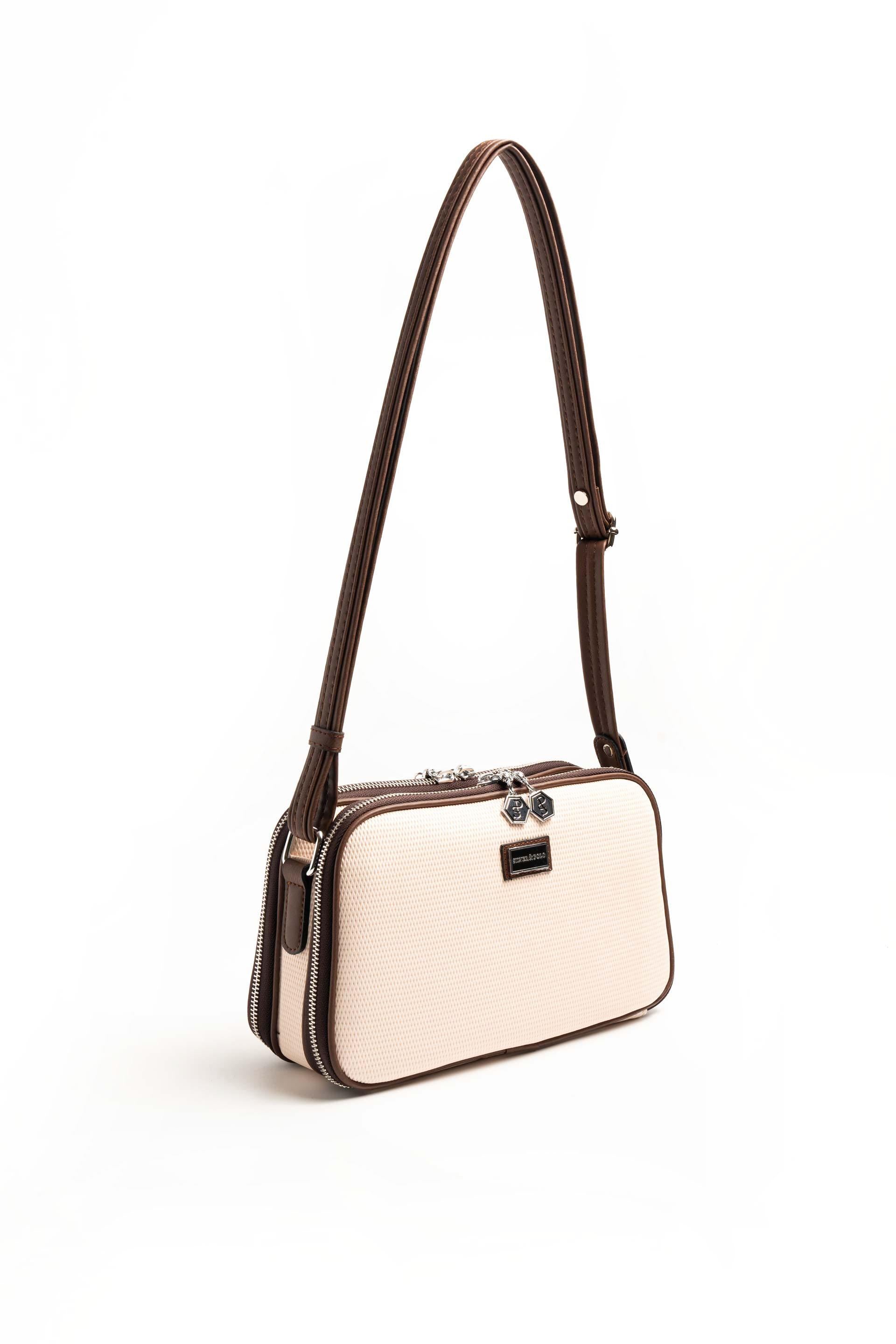Silver & Polo Bej - Kahve SP899 Kadın Çapraz Çanta