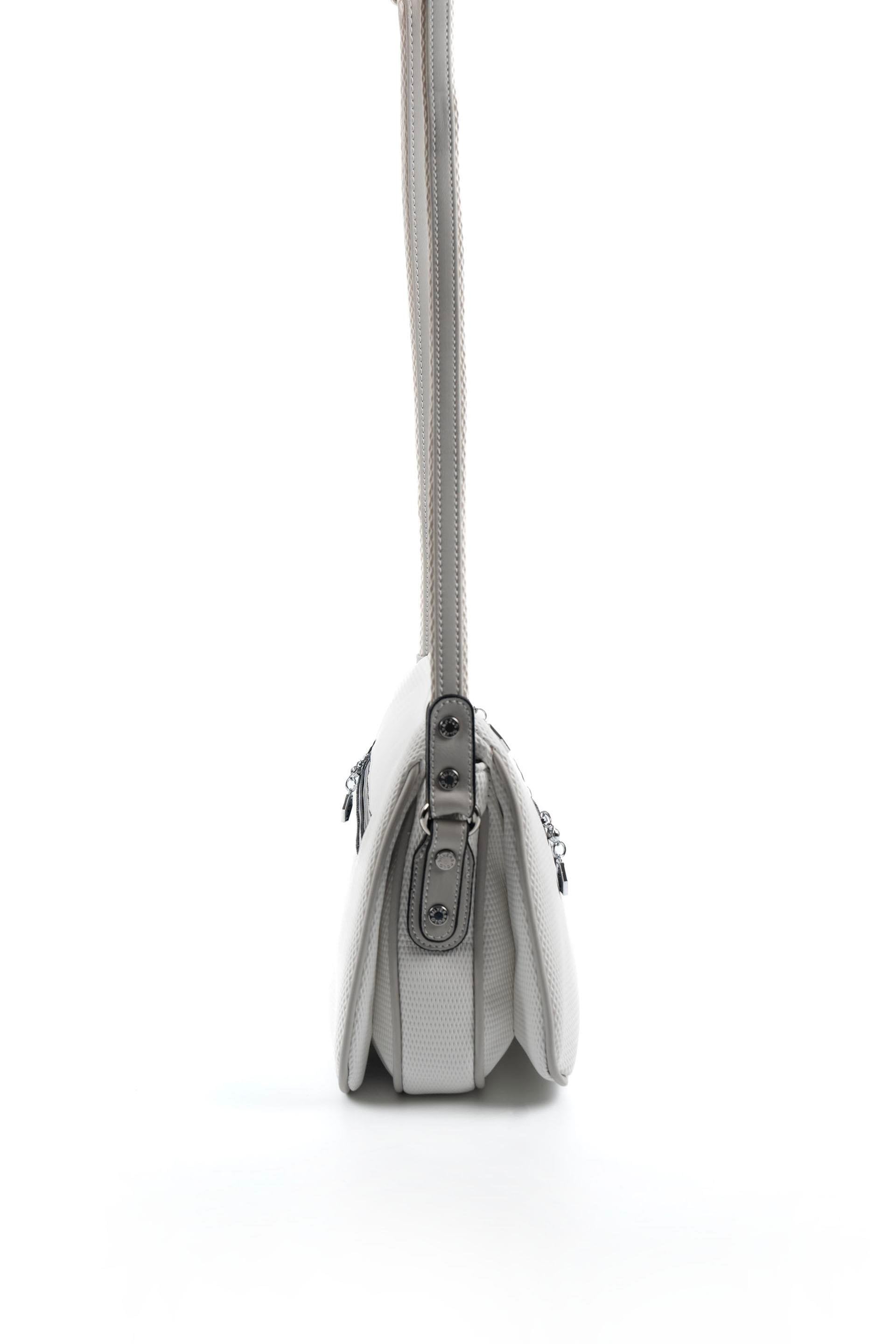 Silver & Polo Beyaz - A.gri SP818 Kadın Çapraz Çanta