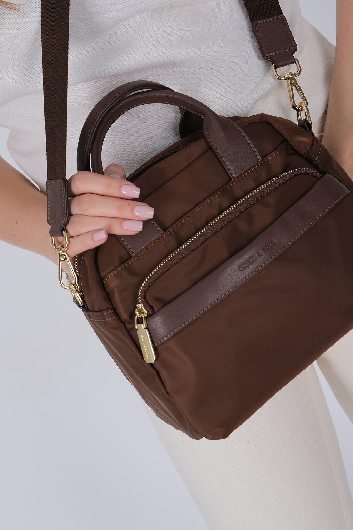 Silver & Polo SP1216 Kadın El Çantası Kahve