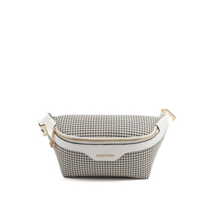 Silver & Polo Siyah - Beyaz SP1192 Kadın Bel Çantası