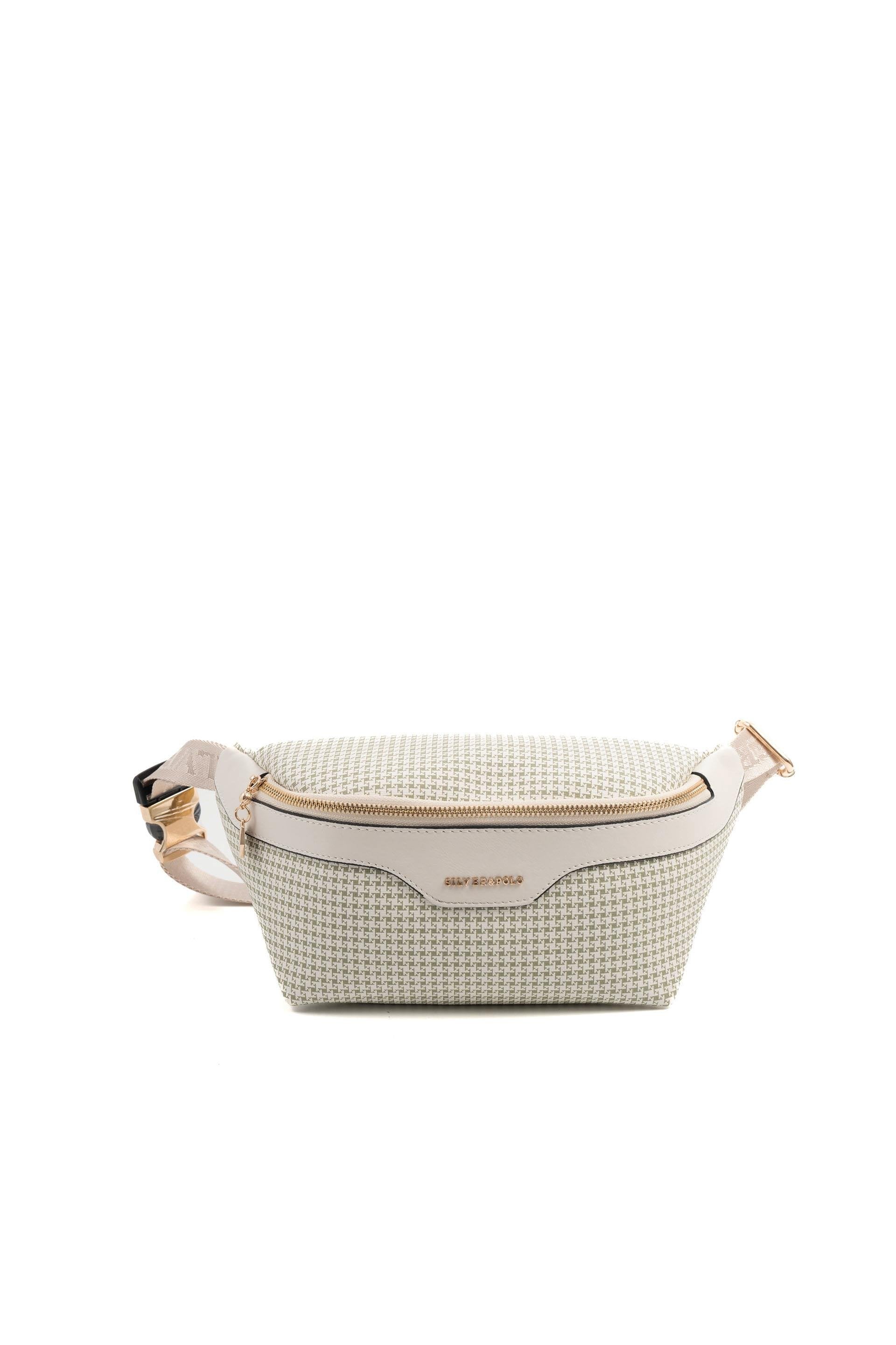 Silver & Polo Yeşil - Bej SP1192 Kadın Bel Çantası