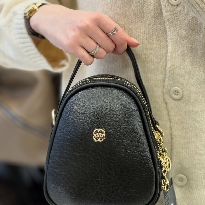 Nas Bag Siyah Üç Bölmeli Mini Çapraz & El Çantası – 948 - 1