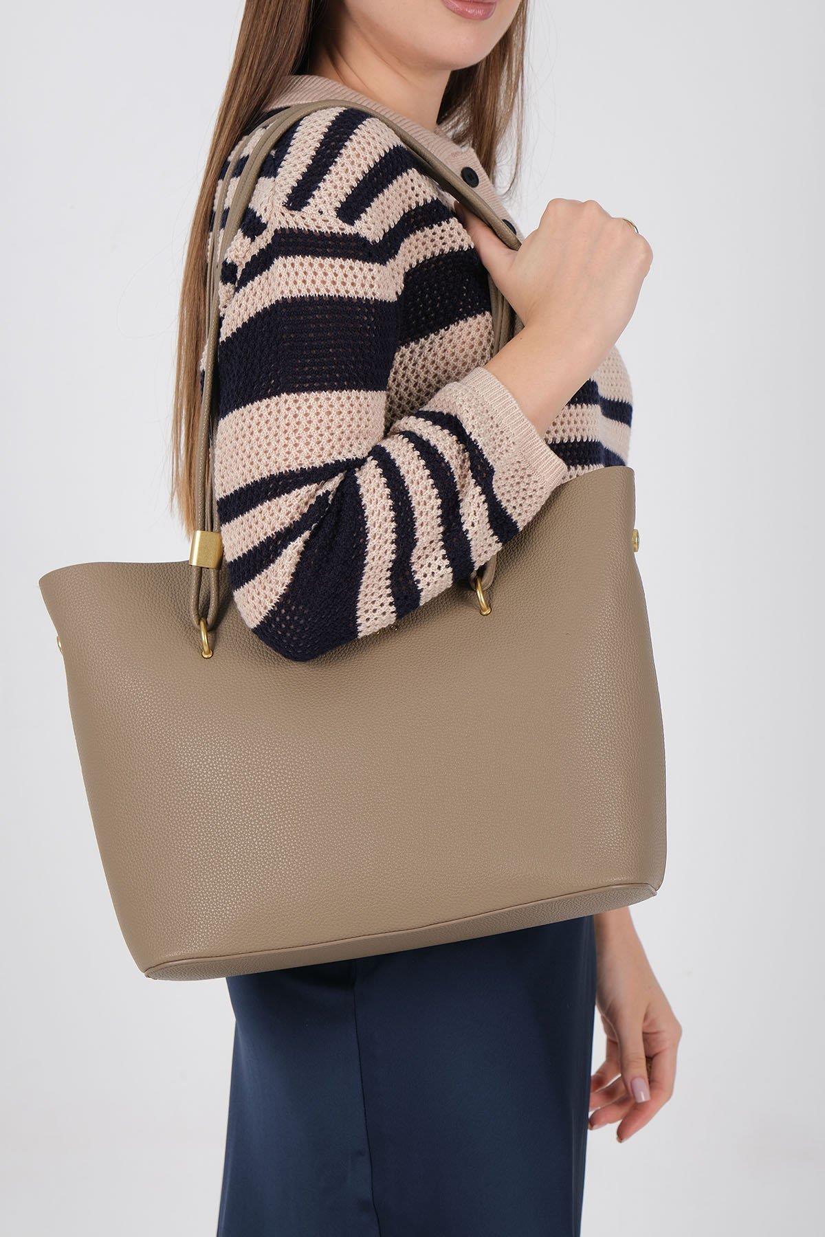 Silver & Polo SP1239 Kadın Omuz Çantası Vizon