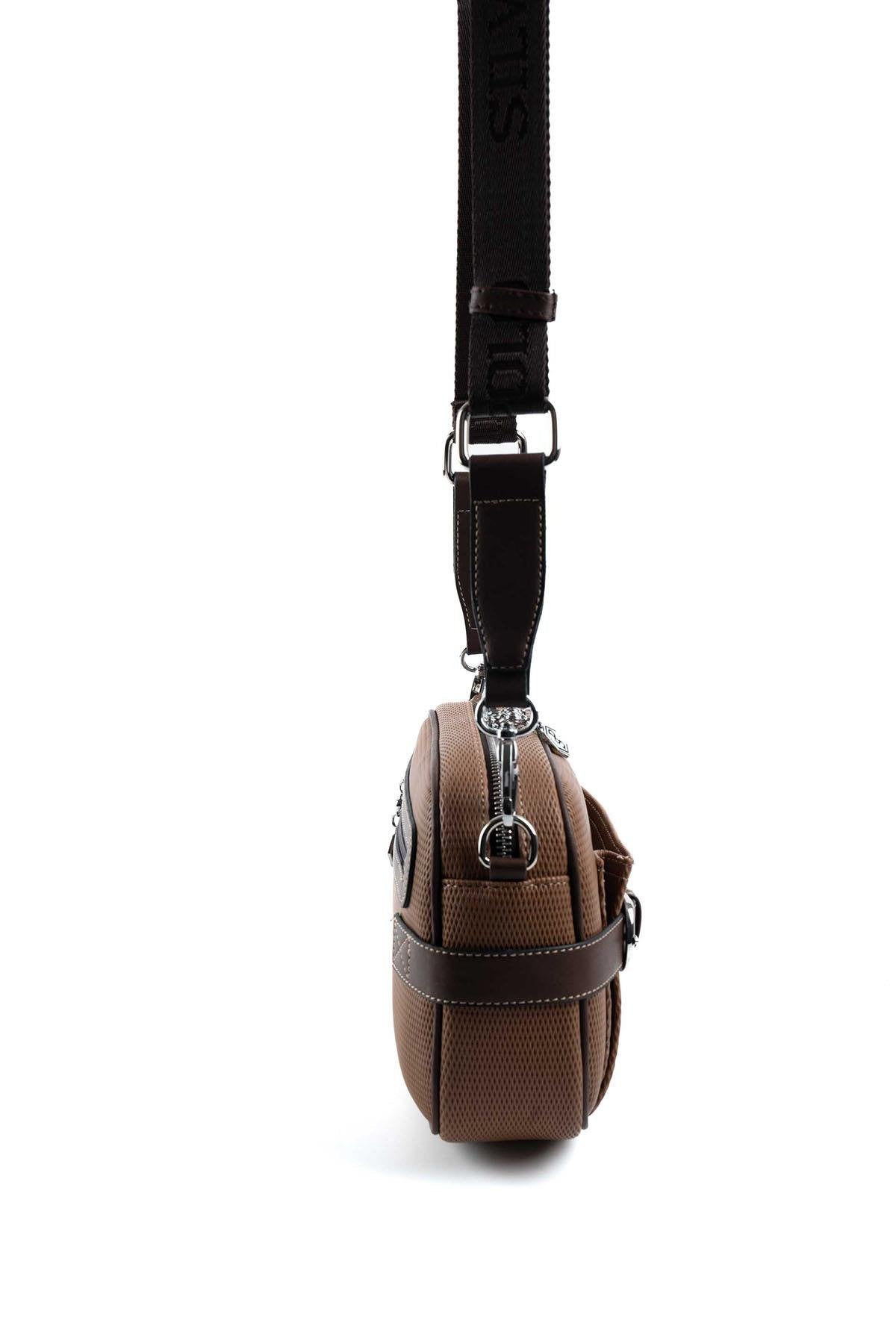 Silver & Polo Karamel - Kahve SP1256 Kadın Çapraz Çanta