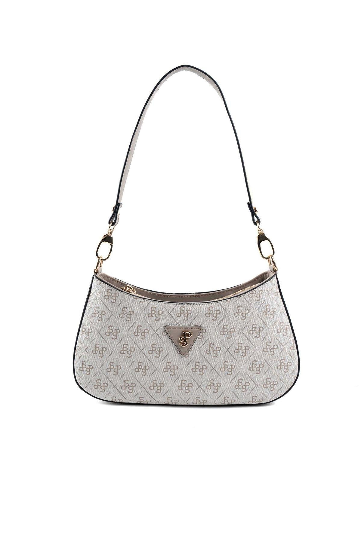 Silver & Polo Bej - Kum SP1251 Kadın Omuz Çantası