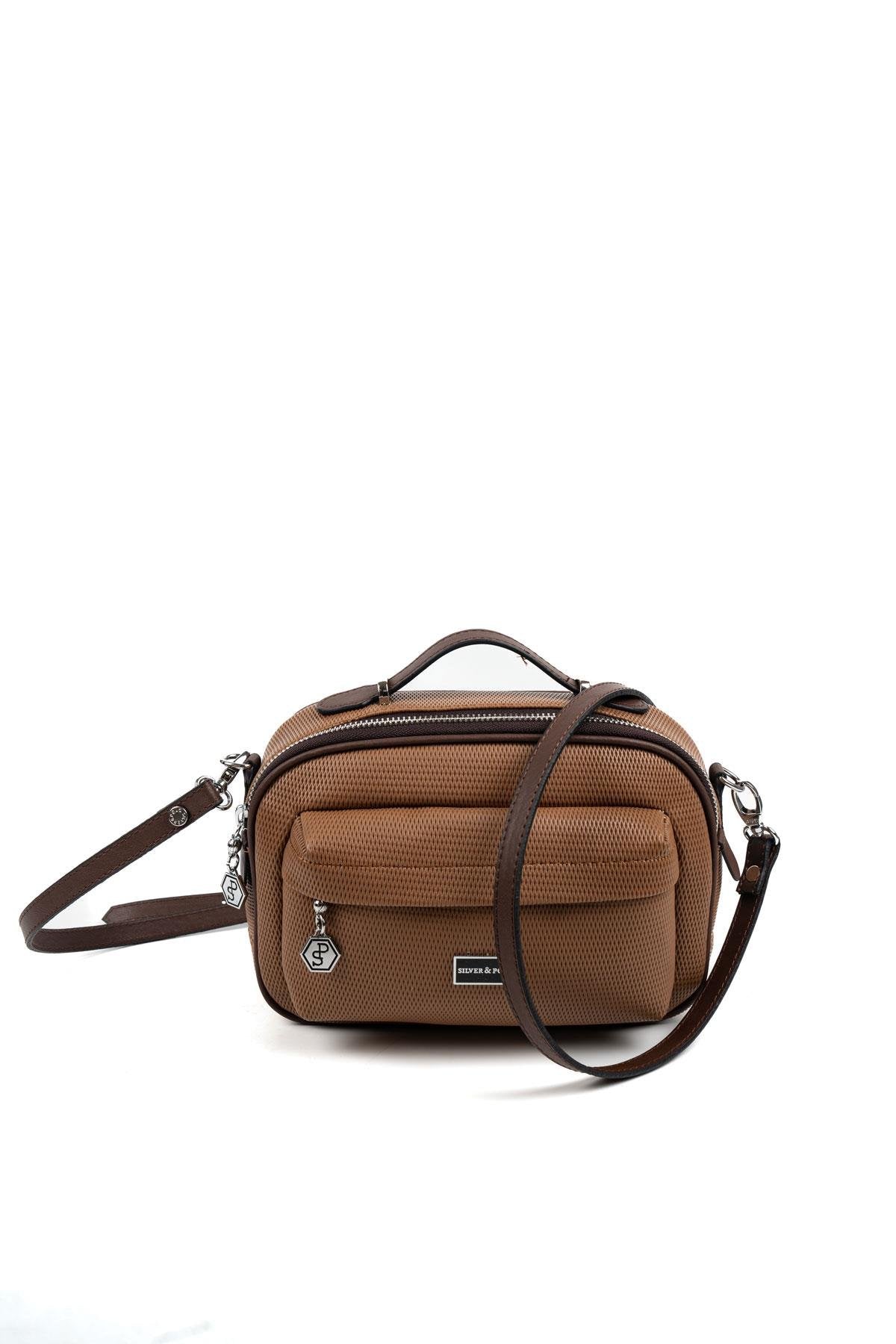 Silver & Polo Karamel - Kahve SP1186 Kadın Çapraz Çanta