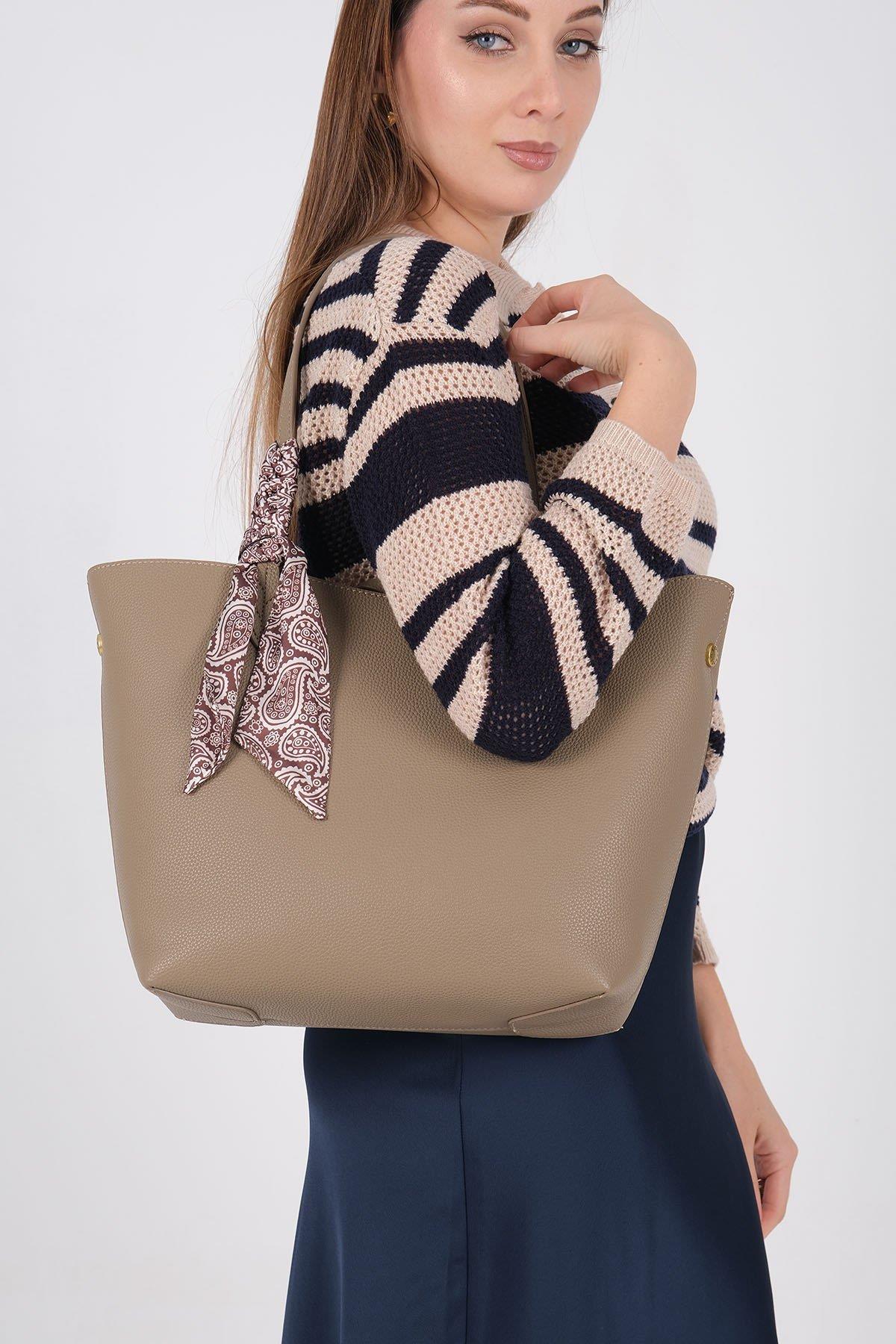 Silver & Polo SP1247 Kadın Omuz Çantası Vizon