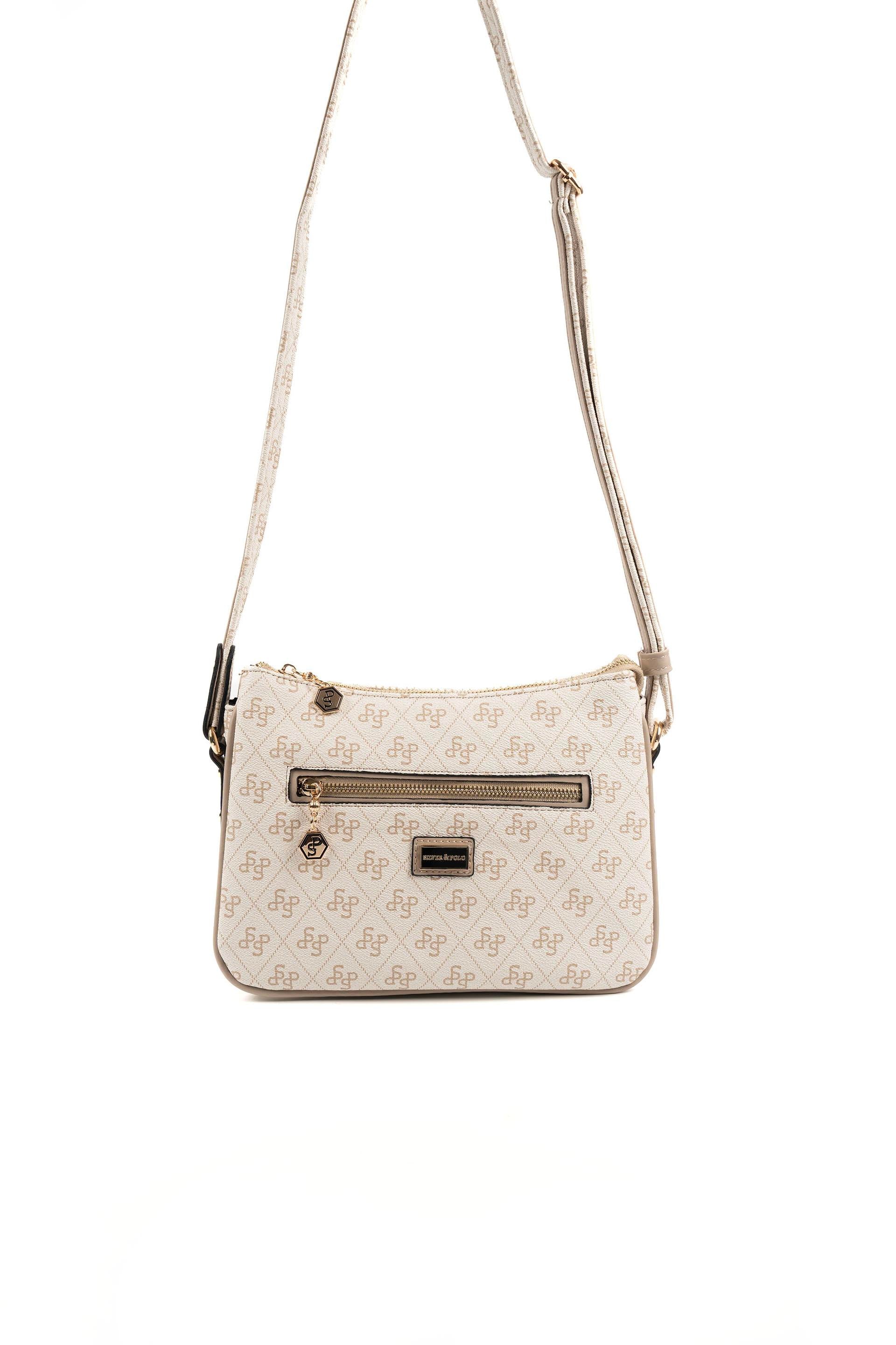 Silver & Polo Bej - Kum SP818 Kadın Çapraz Çanta