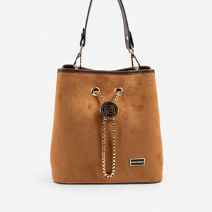 Silver & Polo SP967 Kadın Çapraz Çanta Süet Taba-Kahve