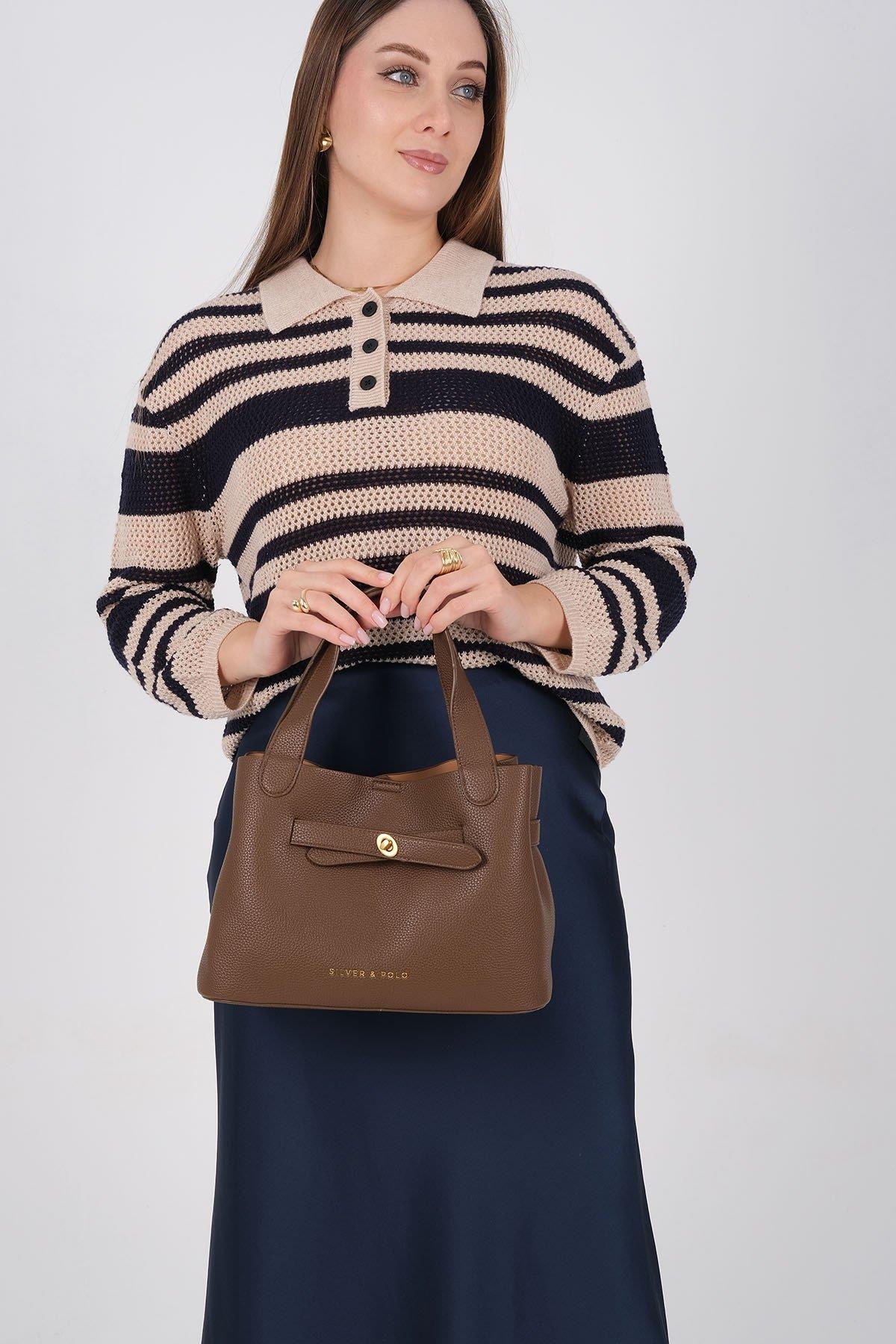 Silver & Polo SP1240 Kadın Omuz Çantası Kahve