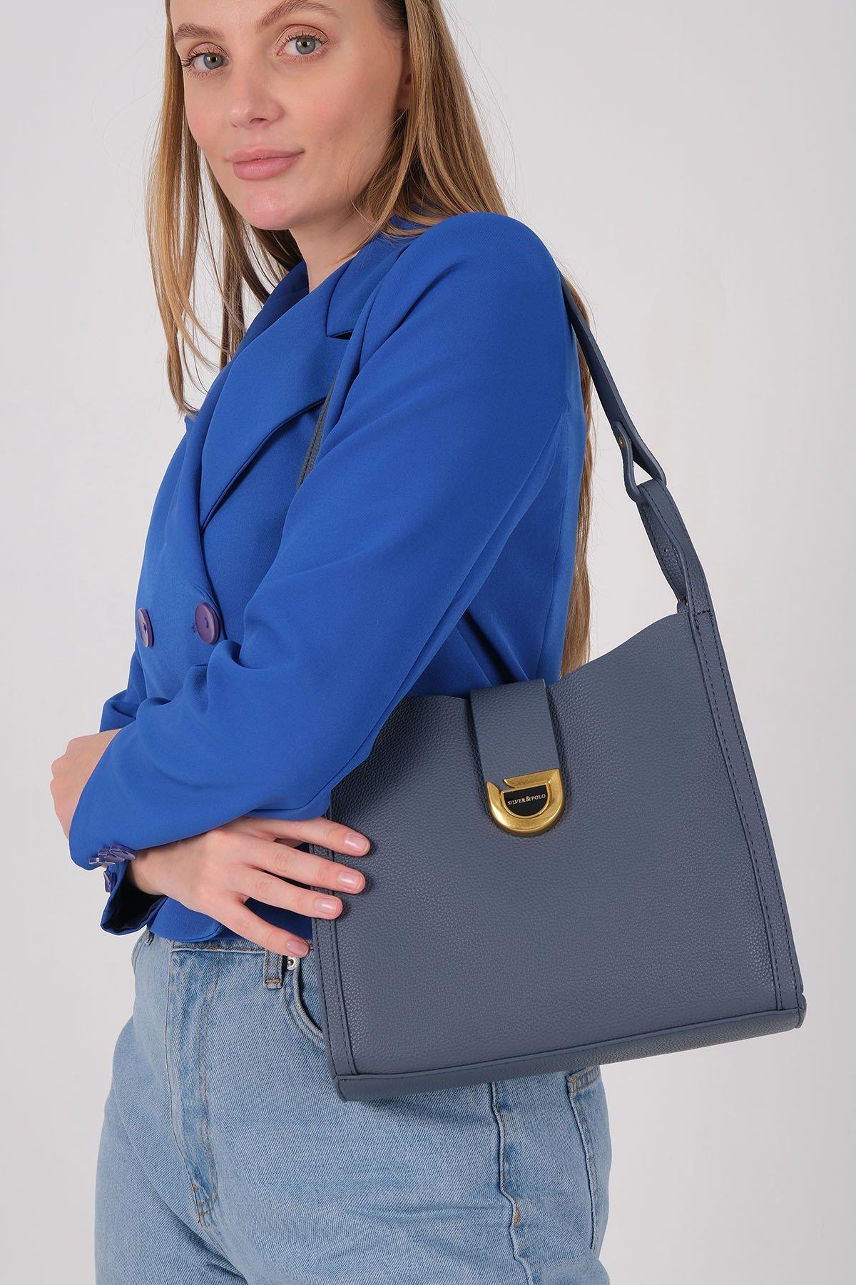Silver & Polo SP1242 Kadın Omuz Çantası Mavi