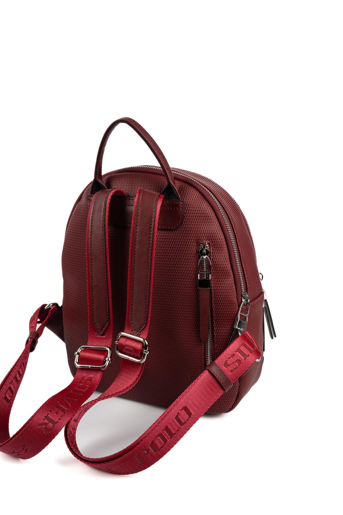 Silver & Polo SP1265 Kadın Sırt Çantası Petek Bordo