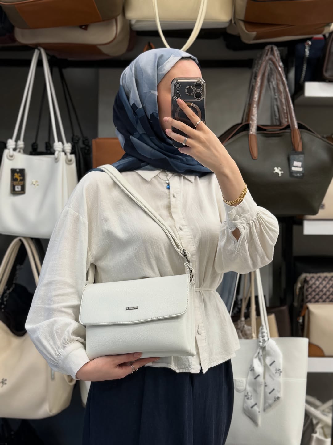 Nas Bag Çok Bölmeli Kapaklı Omuz Çantası - 985