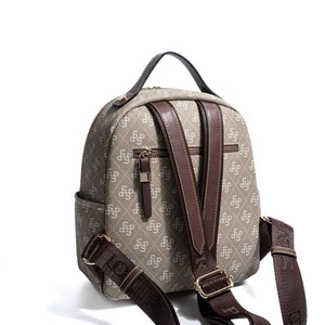 Silver & Polo SP1130 Kadın Sırt Çantası Monogram Y.Yeşil-Kahve