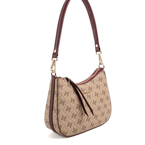 Silver & Polo Koyu Bej - Bordo SP1259 Omuz Çantası